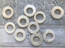 10 Mother of Pearl MOP Shell Donut Ring Beads 20mm Necklace Bracelet Charm White Pearl Ring price