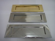 LETTER PLATE / LETTER BOX 10"x3" VICTORIAN SPRUNG IN BRASS, CHROME OR SATIN (TP) Letterbox price