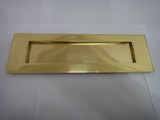LETTER PLATE / LETTER BOX 10"x3" VICTORIAN SPRUNG IN POLISHED BRASS FINISH (TP) Letterbox price