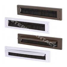 LETTERBOX DRAUGHT EXCLUDER INTERNAL BRUSH SEAL PVC FLAP COVER DOOR WHITE BROWN Letterbox price