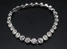SWAROVSKI RHODIUM PLATED 6.5'' Round-cut Tennis Bracelet, 14.52g Swarovski Bracelet price