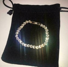 WOMENS SWAROVSKI ELEMENTS CRYSTAL HEART BRACELET BANGLE ROSE GOLD HIGH SHINE NEW Swarovski Bracelet price