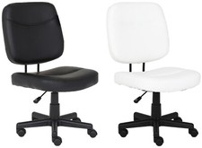 Home Office Chair PU Leather Computer Desk Chair Swivel Armless Chair for Study Office Chair price