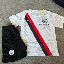 Kids Manchester City Away Kit Ages 5-6 Brand New Boys' Jersey price