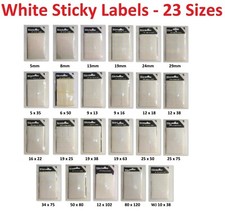 White Small Sticky Labels Price Stickers Tags Blank Self Adhesive Label price