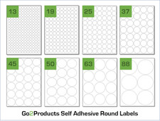 Round Labels on A4 Sheets | Sticky Circle Labels for A4 Laser & Inkjet Printers Label price