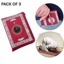3Pcs Travel Prayer Mat Qibla Finder Compass Waterproof Praying Rug Ramadan Gifts Prayer Rug price