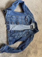 New Look 915 Girls' Blue Denim Jacket, Age 14-15, Button-Up, Collared Girls' Jacket price
