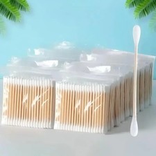 500pcs Double Head Cotton Swabs Wooden Ear Nose Makeup Cleaning Sticks UK Baby Cotton Swabs price