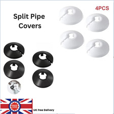 Pack of 4 15mm White Plastic Radiator Pipe Covers Split Pipe Collars Radiator Accessories price