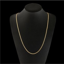 Womens Ladies Curb Necklace Chain Pendant Gold Silver Jewellery Men Wedding Gift Gold Necklace price