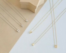 Silver Gold Initial Alphabet Letter Women Ladies Girls Friendship Chain Necklace Gold Necklace price