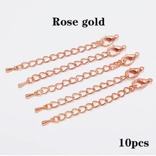10Pcs Double Lobster Clip on Chain extender extension necklace Bracelet Gold Necklace price