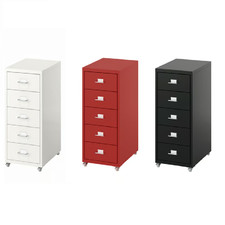 IKEA Helmer Metal 5 Drawer Chest Slim Home Office Filing Unit On Castors 28x65cm Metal Filing Cabinet price