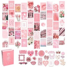 Pink Wall Collage Kit Aesthetic Pictures 50 Set Youth Room Set price