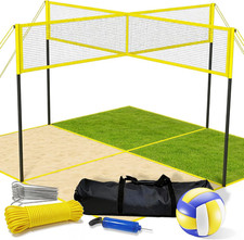 4 Square Volleyball Game Set - Portable 4 Way Net for Backyard & Beach Fun Youth Room Set price