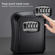 Key Safe | Combination Lock Box Metal 4 Digit Weather Resistant Storage | Black Key Box price