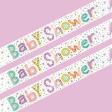 Baby Shower Banner Foil Party Wall Door Window Decoration New Girl Boy 2.6M Baby Door Ornament price