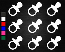 9 x BABY DUMMY BABY SHOWER WINE GLASS DECAL STICKERS PARTY DECORATION WALL Baby Door Ornament price