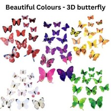 12 x 3D Butterfly Wall Stickers Home Decor Room Decoration Sticker Bedroom Gift Baby Door Ornament price