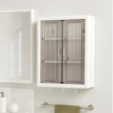 Bathroom Cabinet Wall-Mounted Storage Cabinet Double Door 2Tier Adjustable Shelf Bathroom Cabinet / Furniture price