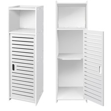 Waterproof Bathroom Cabinet Free Standing White Floor Storage Unit Cupboard UK Bathroom Cabinet / Furniture price