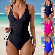 Womens Sexy One Piece Bodysuit Swimsuit Swimming Costume Tummy Control Monokini Monokini price