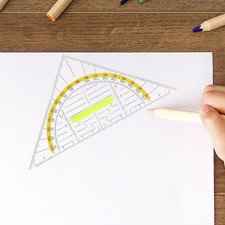 5 Pcs Multi Functional Geometry Triangle Rulers Plastic Measuring Drawing Set Measuring-Drawing Set price