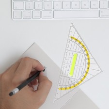 5 Pcs Plastic Geometry Triangle Rulers Measuring Drawing Tools Set for Teachers Measuring-Drawing Set price