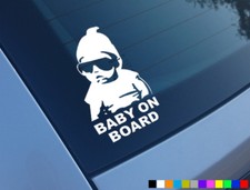 BABY ON BOARD FUNNY CAR STICKERS DECALS THE HANGOVER SLAMMED JDM DUB EURO FILM Baby on Board price
