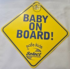 BABY ON BOARD CAR SIGN CLEAR AND BRIGHT BABY CHILD AWARENESS SAFETY YELLOW Baby on Board price