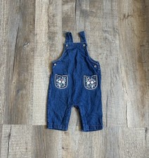Tu Baby Girl Embroidery Floral Patch Pockets Denim Overalls Dungarees 3-6 Months Baby Overalls price