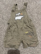 Primark Baby Boy Khaki Green Safari Dungarees Overalls Romper 3-6 Months VGC Baby Overalls price