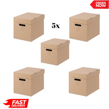 IKEA PAPPIS A4 Archive Storage Box Brown with Lid 25x34x26cm Storage Organizer Archive Box price