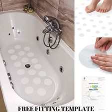 CLEAR WHITE DISCREET BATH SHOWER MAT NON ANTI SLIP BATHROOM SAFETY STICKER DISCS Bathroom / Shower Cabin Sticker price