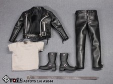 ASTOYS 1/6 Black Leather Clothing Accessories 12" Men's Doll (excluding figure) Men's Leather Clothing price