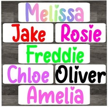 PERSONALISED NAME STICKER VINYL DECAL LABEL LUNCHBOX WATER BOTTLE SCHOOL WEDDING Baby Room Wardrobe price