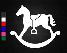 ROCKING HORSE BABY SHOWER NURSERY VINYL DECAL STICKER WALL/WINDOW/BEDROOM/HOME Baby Room Wardrobe price