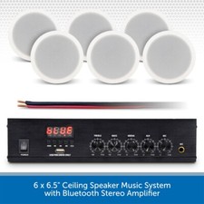 6 x Ceiling Speaker Stereo Bluetooth & Radio Music System Cafe Shop Restaurant Music System price