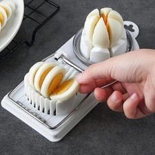 Egg Slicer Stainless Steel Eggs Hard Boiled Metal Cutter Section Chopper UK Slicers price