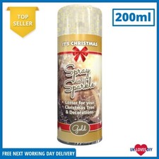 GOLD GLITTER SPRAY PAINT FOR CHRISTMAS XMAS TREES ARTS CRAFT METALLIC 200ML Glitter Paint price