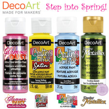 DecoArt Acrylic Paint, Crafters, Dazzling Metallics, Glamour Dust, Satin Paint Glitter Paint price