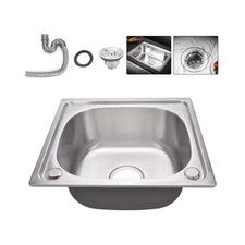 Small Single Bowl Square Stainless Steel Kitchen Sink Undermount Basin Waste Kit Sinks price