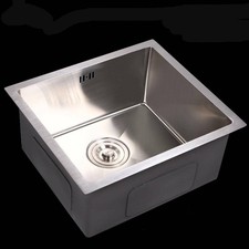 Single Bowl Inset Kitchen Stainless Steel Square Kitchen Sink Reversible Drainer Sinks price