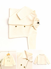 Zara Cream Knit Collared Cardigan/Jumper Button Front Long Sleeve One Size Baby Cardigan price