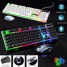 RGB LED Gaming Keyboard & Mouse Set Wired USB Combo for PC Laptop PS4 Xbox Gaming Keyboard price