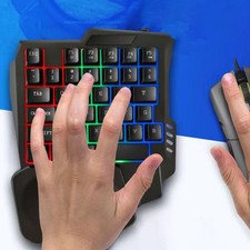 Gaming Keyboard USB Wired 35key Ergonomics Single Hand Mini Keyboard Portable Gaming Keyboard price