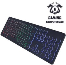 GAMING KEYBOARD MOUSE BACKLIGHT LED RGB RAINBOW COLOUR USB WIRED PC PS4 XBOX Gaming Keyboard price
