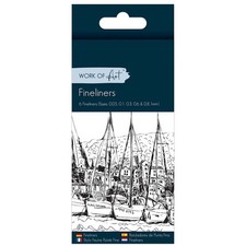 6 Pack Fineliner Pens Assorted Tip Sizes 0.05-1mm Drawing Art Marker Set Technical Drawing and Graphic Pen price
