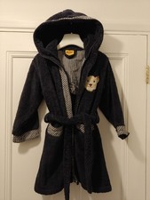 Steiff Blue Childrens Dressing Gown Terry Toweling. Size 98-104cm, Age 3 - 4 Towel & Dressing Gown Set price